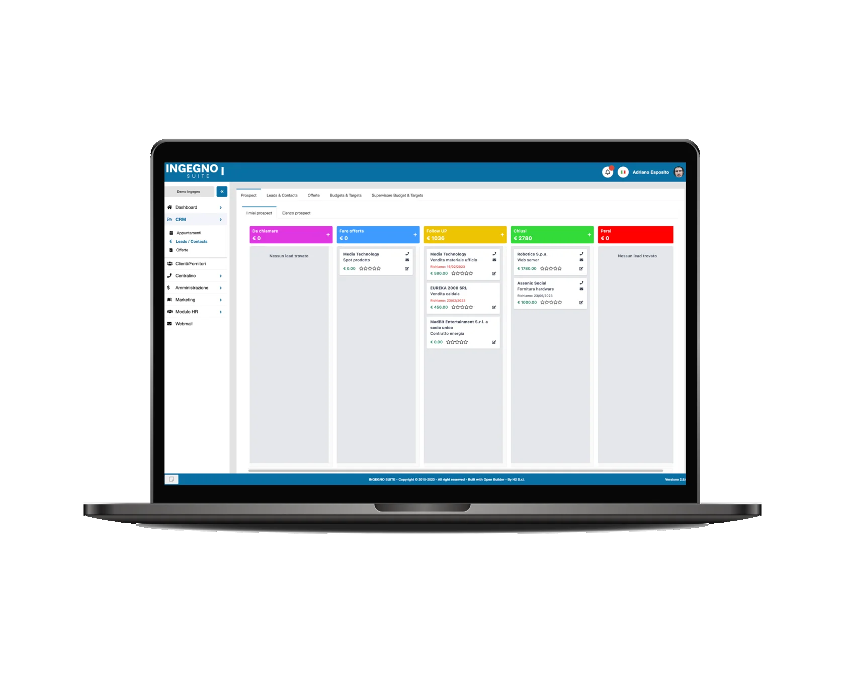 Screenshot INGEGNO CRM